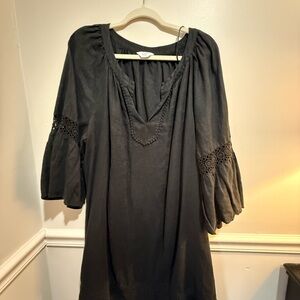 Crown & Ivy Black Linen Dress